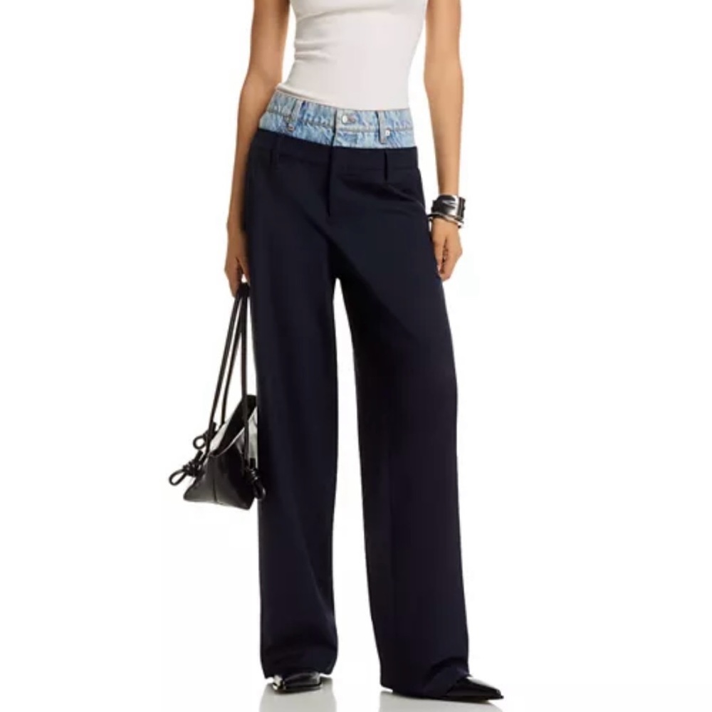 Black trousers w denim top half